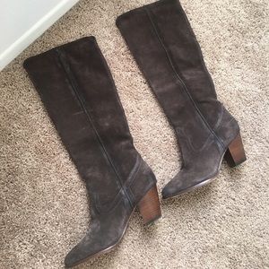 Frye dark brown heeled boots
